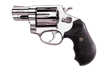 Image of Rossi R352 Revolver, .38 Special +P, 2 in barrel, stainless steel frame, black rubber grip, revolving chamber, double-action, hammer block, front fixed blade, rear notch, 5 round magazine, ROSSI-R352-FRRMPG