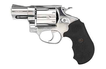 Image of Rossi R462 Revolver, .357 Magnum, 2 in barrel, stainless steel frame, black rubber grip, revolving chamber, double-actionfront fixed blade, rear notch, 6 round magazine, ROSSI-R462-FRRMPG
