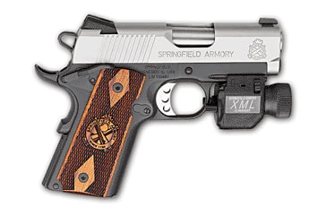 Image of Springfield Armory 1911-A1-Loaded-Micro-Compact Pistol, .45 ACP, 3 in barrel, anodized aluminum frame, checkered cocobolo grip, recoil operated semi-automatic, single-action, Novak tritium night sights, 6 round magazine, SA1911A1LDMCCPT-FRRMPG