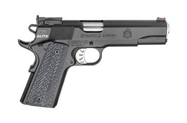 Image of Springfield Armory 1911-RO-Elite-Target Pistol, .45 ACP, 5 in barrel, forged steel frame, G10 composite grip, recoil operated semi-automatic, single-action, fiber-optic front, adjustable target rear, 7 round magazine, SA1911ROELTTG-FRRMPG