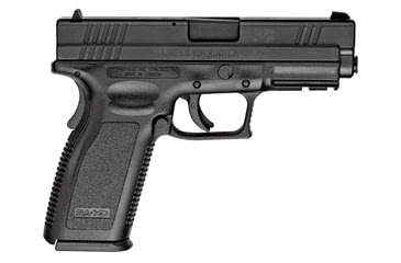 Image of Springfield Armory XD-45-GAP-Service-Model Pistol, .45 GAP, 4 in barrel, black polymer frame, integrated polymer grip, recoil operated semi-automatic, dovetail front and rear, 3-dot, 9 round magazine, SAXD45GAPSVCMDL-FRRMPG