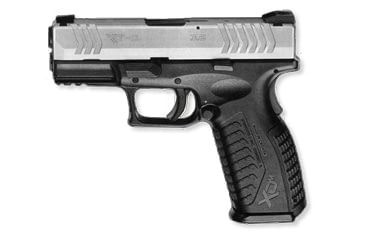 Image of Springfield Armory XD-M Pistol, 9mm Luger, 3.8 in barrel, black polymer frame, integrated polymer grip, recoil operated semi-automatic, striker single-action, grip, trigger, firing pin safety, 3-dot fixed, 19 round magazine, SAXDM6-FRRMPG
