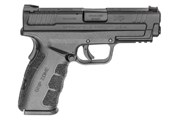 Image of Springfield Armory XD-Mod-2 Pistol, .45 ACP, 4 in barrel, polymer frame, integrated polymer grip, recoil operated semi-automatic, striker single-action, fiber optic front, fixed 2 dot rear, 13 round magazine, SAXDMOD.23-FRRMPG