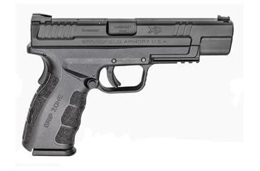 Image of Springfield Armory XD-Mod-2 Pistol, 9mm Luger, 5 in barrel, polymer frame, integrated polymer grip, recoil operated semi-automatic, striker single-action, fiber optic front, fixed 2 dot rear, 16 round magazine, SAXDMOD.27-FRRMPG