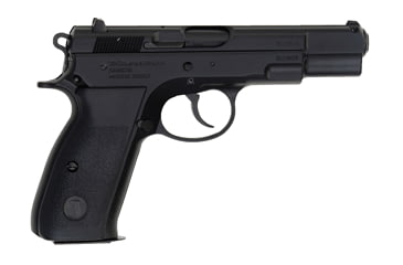 Image of TRISTAR S-120 Pistol, 9mm Luger, 4.7 in barrel, steel frame, black checkered polymer grip, recoil operated semi-automatic, double-action, frame mounted safety lever, fixed white 3-dot, 17 round magazine, TRISTAR-S-120-FRRMPG