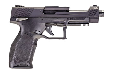Image of Taurus TX22-Competition Pistol, .22 Long Rifle, 5.25 in barrel, black polymer frame, integrated polymer grip, blowback operated semi-auto, striker single-action, frame mounted ambi safety, white 3-dot, 16 round magazine, TRS-TX22-CMPTN-FRRMPG