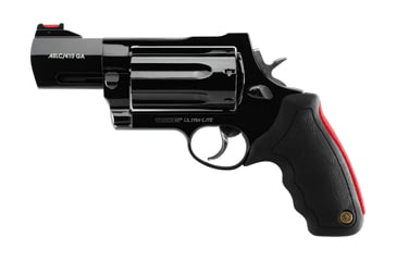 Image of Taurus 513-Raging-Judge-Ultra-Lite Revolver, .45 Colt, 3 in barrel, blued alloy steel frame, rubber w/cushioned insert grip, revolving chamber, double-action, fiber-optic front, fixed notch rear, 7 round magazine, TRS513RGJGUTALT-FRRMPG