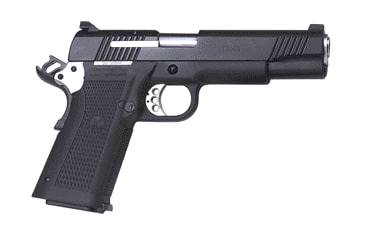 Image of Wilson Combat KZ-45 Pistol, .45 ACP, 5 in barrel, stainless steel and polymer frame, integrated polymer grip, recoil operated semi-automatic, single-action, thumb and grip safety, tactical combat pyramid, 10 round magazine, WC-KZ-45-FRRMPG
