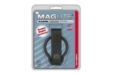 Image of Maglite D-Cell Flashlight Black Basketweave Leather Belt Holsters