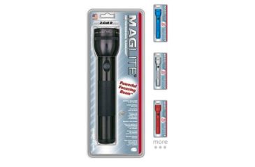 Image of MagLite Standard MagLite 2 D Cell Flashlight, Black, Blue, Gray, Purple, Red, Silver