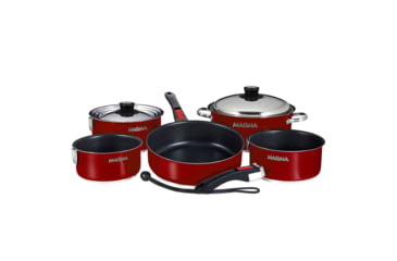 Image of Magma Nesting Cookware Set - Red + Cooking Utensils, nesting-cookware-set-red-cooking-utensils