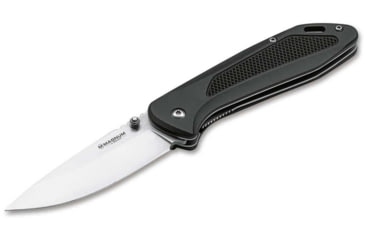 Image of Magnum Advance Checkering Folding Knife, 3.54in, 440C, Aliminum Black Handle, 01RY302