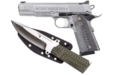 Image of Magnum Research Desert Eagle 1911 Pistol, .45 ACP, 5.01 in barrel, Matte Stainless Steel, 8 Round Magazine, DE1911GSS-K-FRRMPG