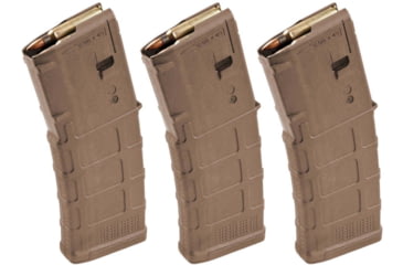 Image of Magpul Industries PMAG GEN M3 AR-15/M16/M4 Rifle Magazine, .223 Rem/5.56x45mm NATO, 30 Round, Medium Coyote Tan, 3 Pack, Polymer, MAG557-MCT-30RD