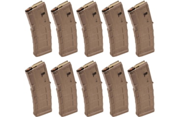 Image of Magpul Industries PMAG GEN M3 AR-15/M16/M4 Rifle Magazine, .223 Rem/5.56x45mm NATO, 30 Round, Medium Coyote Tan, 10 Pack, Polymer, MAG557-MCT-30RD