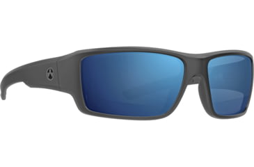 Image of Magpul Industries Ascent Shooting Glasses, Black Frame, Bronze Lens/Blue Mirror, MAG1132-1-001-2020