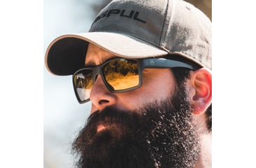 Image of Magpul Industries Explorer XL Sunglasses - Mens, Matte Black Frame, Bronze/Gold Mirror Lens MPIMAG1047-221