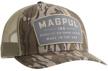 Image of Magpul Industries Go Bang Trucker Hat, Bottomland Camo, Cotton/Polyester, One Size Fits Most