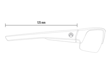 Image of Magpul Industries Helix Eyewear Shooting Glasses, Black Frame, Gray/Silver Mirror Lens, Polarized, MAG1097-1-001-1110
