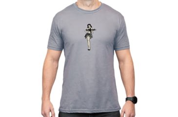 Image of Magpul Industries Hula Girl CVC Graphic T-Shirts - Men's, Stone Gray Heather Cotton/Polyester Short Sleeve, 2XL, MAG1117-041-2XL