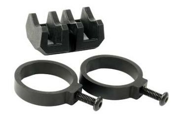 Image of Magpul Industries Light Mount V-Block and Rings, Fits Magpul Light Mounts, Black MPIMAG614-BLK