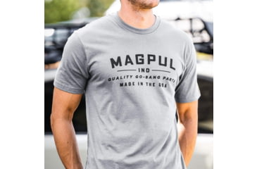 Image of Magpul MAG1112-041-2XL Go Bang Parts Stone Gray Heather Cotton/Polyester Short