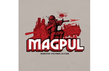 Image of Magpul Industries Nonstop Polymer Action T-Shirt - Mens, Silver, Medium, MAG1221-040-M