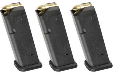 Image of Magpul Industries PMAG GL9 Glock 17/19/26/34/45 Pistol Magazine, 9mm Luger, 17 Round, Black, 3 Pack