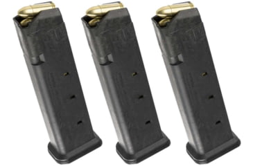 Image of Magpul Industries PMAG GL9 Glock 17/19/26/34/45 Pistol Magazine, 9mm Luger, 21 Round, Black, 3 Pack