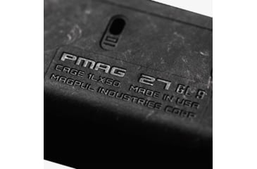 Image of Magpul Industries PMAG 21 GL9 Glock, 9mm Luger, 27 Round Rifle Magazine, Black, 1 Pack, MAG662-BLK-27RD