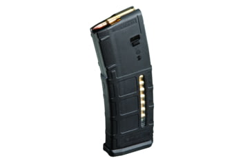 Image of Magpul Industries PMAG 30 Gen M2 MOE Window, AR-15/M4, 5.56x45, 30 Round Rifle Magazine, Black, 1 Pack, NSN MAG570-BLK 1005-01-576-5164, MAG570-BLK-30RD