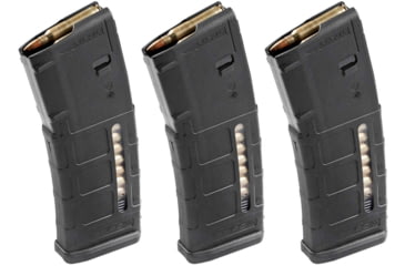 Image of Magpul Industries PMAG GEN M2 MOE AR-15/M16/M4 Rifle Magazine w/Capacity Window, .223 Rem/5.56x45mm NATO, 30 Round, Black, 3 Pack