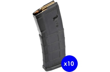 Image of Magpul Industries PMAG GEN M2 MOE AR-15/M16/M4 Rifle Magazine, .223 Rem/5.56x45mm NATO, 30 Round, Black, 10 Pack, Polymer, MGMPI571BLK-30RD