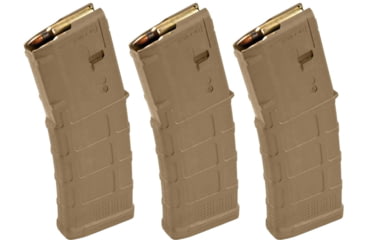 Image of Magpul Industries PMAG GEN M3 AR-15/M16/M4 Rifle Magazine, .223 Rem/5.56x45mm NATO, 30 Round, Modified Coyote Brown, 3 Pack