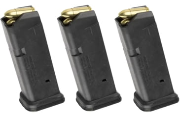 Image of Magpul Industries PMAG GL9 Glock 19 Pistol Magazine, 9mm Luger, 15 Round, Black, 3 Pack, MGMPI550BLK-15RD-KIT1