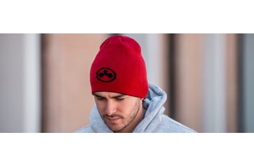 Image of Magpul Industries Reversible Icon Beanie, Black/Red, One Size, MAG1299-003