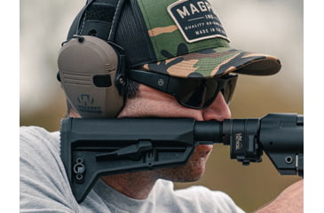 Image of Magpul Industries Rift Shooting Glasses, Black Frame, Gray Lens, MAG1126-0-001-1100