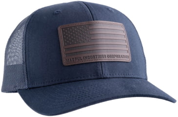 Image of Magpul Industries Standard Leather Patch Trucker Hat, Navy, One Size, MAG1212-410