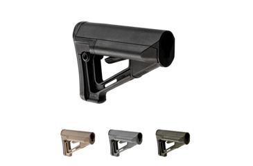 Image of Magpul Industries STR Mil-Spec Carbine Stock, Black, Flat Dark Earth, Gray, OD Green