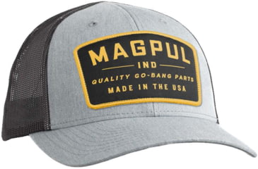 Image of Magpul MAG1102-031 Go Bang Trucker Hat Heather Gray/Black Adjustable Snapback OS