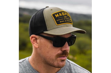Image of Magpul MAG1102-314 Go Bang Trucker Hat OD Green/Black Adjustable Snapback OSFA S