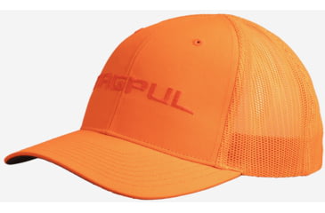 Image of Magpul MAG1108-814 Wordmark Trucker Hat Blaze Orange OSFA