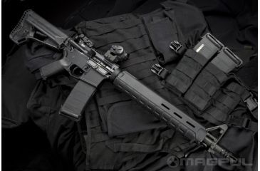 Image of Magpul Industries MAG418/419/440 MOE AR-15 Handguard, Rifle Length, 12.57 inch, Black, MAG419BLK