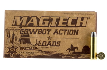 Image of Magtech 357 Magnum 158 Grain Cowboy Action Lead Flat Nose Brass Cased Pistol Ammo, 50 Rounds, 357L