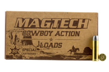 Image of Magtech 38 Special 125 Grain Cowboy Action Lead Flat Nose Brass Cased Pistol Ammo, 50 Rounds, 38U