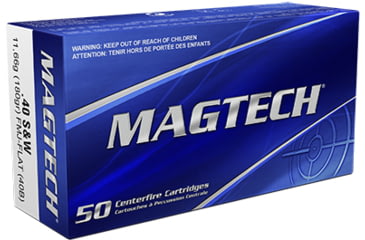 Image of Magtech 40 S&amp;W 180 Grain Full Metal Jacket Flat Brass Cased Pistol Ammo, 50 Rounds, 40B