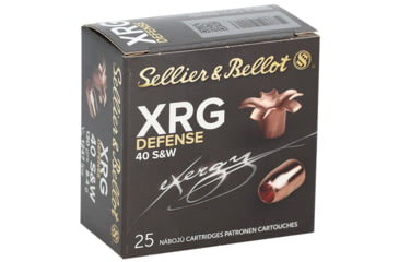 Image of Sellier &amp; Bellot eXergy .40 S&amp;W 130 Grain TAC-EX-Blue Brass Cased Pistol Ammo, 25 Rounds, SB40XA