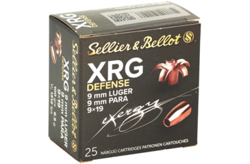 Image of Sellier &amp; Bellot eXergy 9mm Luger 100 Grain TAC-EX-Blue Brass Cased Pistol Ammo, 25 Rounds, SB9XA