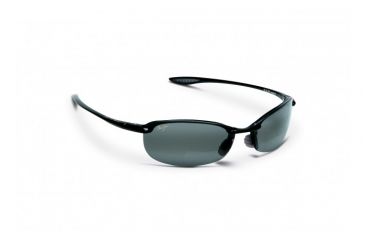 Image of Maui Jim Makaha Reader Sunglasses w/ Gloss Black Frame and Neutral Grey 1.50 Magnification Lenses - G805-0215, Quarter View