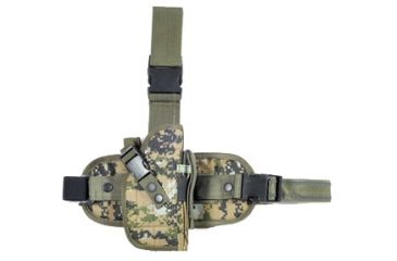 Image of Global Military Gear Woodland Digital Drop Leg Tactical Holster